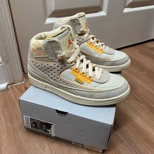 Union LA x Air Jordan 2 Retro SP "Grey Fog" Size 7.5